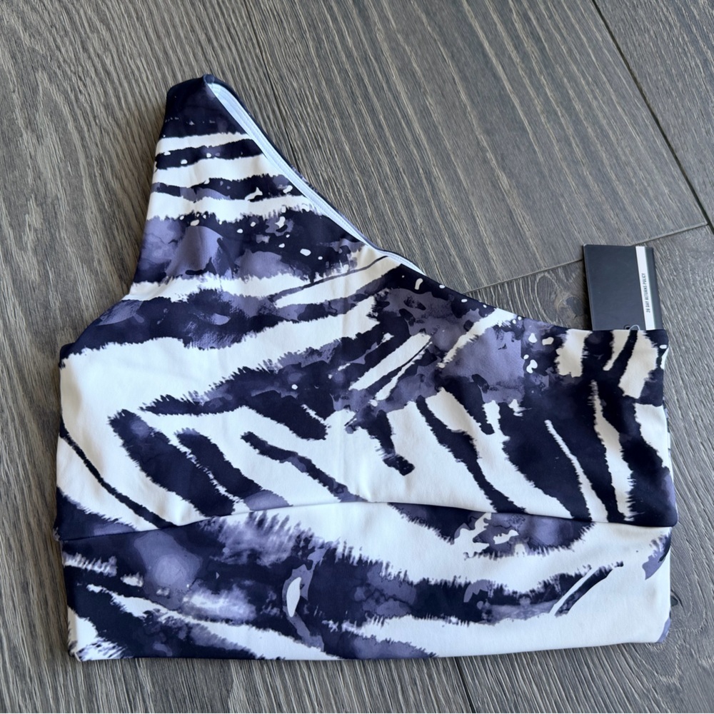 Exotica ExoticAthletica One Shoulder Animal Print Comfort Crop Top Size XS